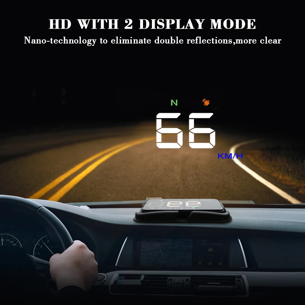 A5 GPS Car Head-up Display For HUD Windshield Projector Digital Overspeed Alarm On-Board Computer Car Electronics Speed Meter