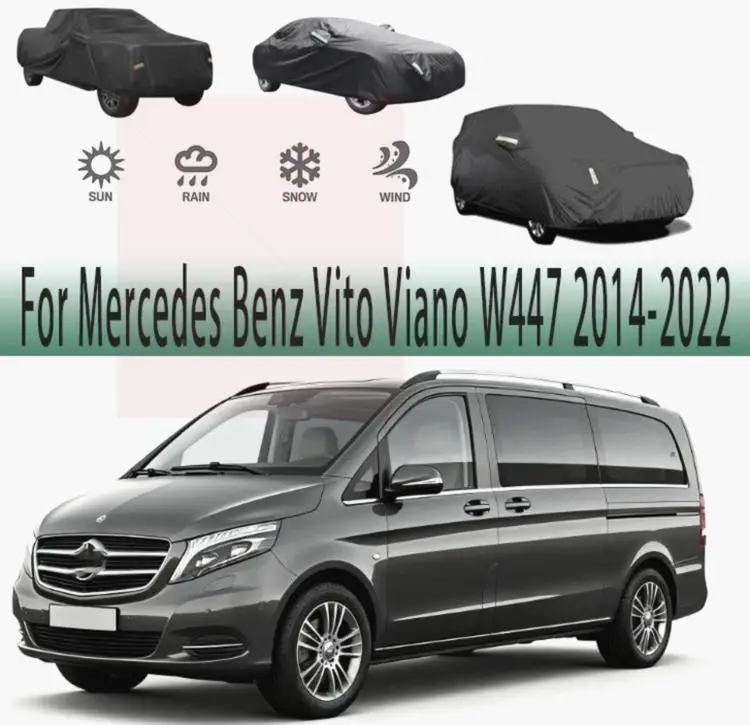 

Для всего Mercedes Benz Vito Viano W447 2014 2022, водонепроницаемые пылезащитные наружные защитные солнцезащитные чехлы для автомобиля