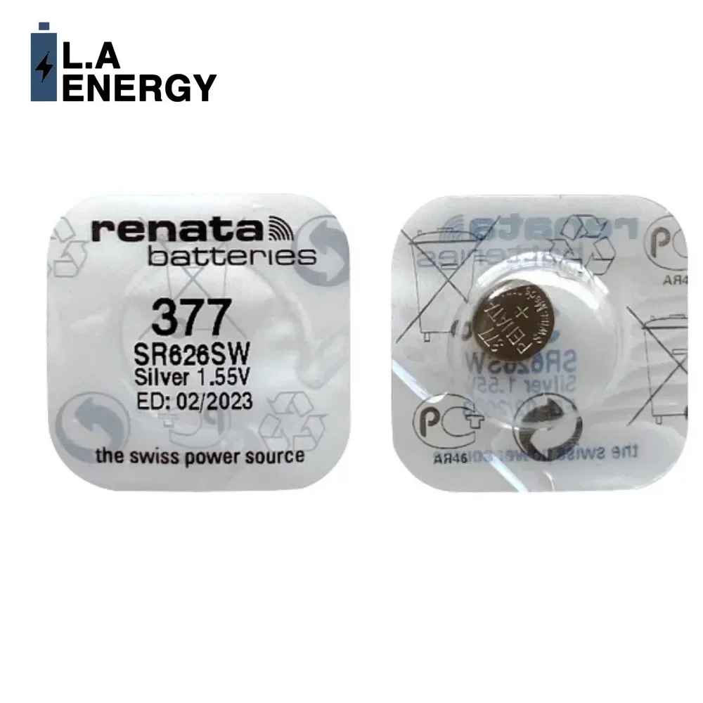 10PCS RENATA LONG LASTING 377 SR626SW Brand New SR626 V377 AG4 Watch Battery Button Coin Cell Swiss Made 100%Original