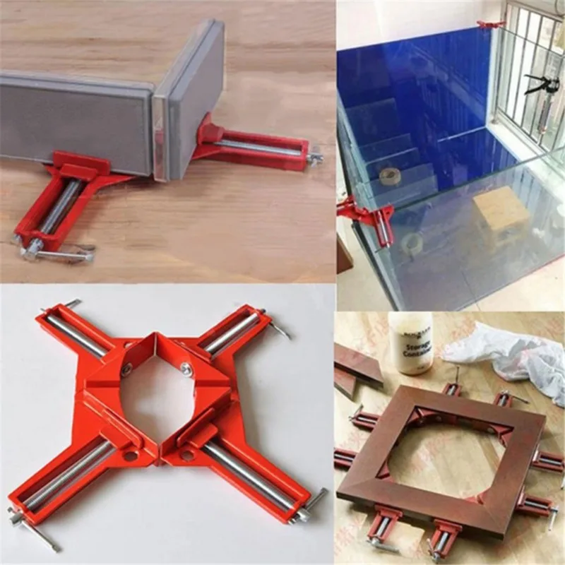 90 Degrees Angle Clamp Right Angle Woodworking Frame Clamp DIY Glass Right Angle Clamps Toggle Clamp for Woodworking