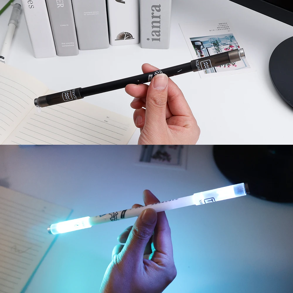 Spinning Pen Led Flash Gel Pen Met Licht 0.5Mm Gaming Roterende Pen Kids Gift Balpen Voor Student Entertainment speelgoed Geschenken