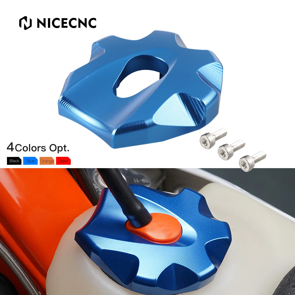 

NICECNC Oil Gas Tank Cap Fuel Guard Cover For 2014-2023 Husqvarna TE 300 FE TE TX FX 125 250 300 350 450 501 2022 GasGas EC 300