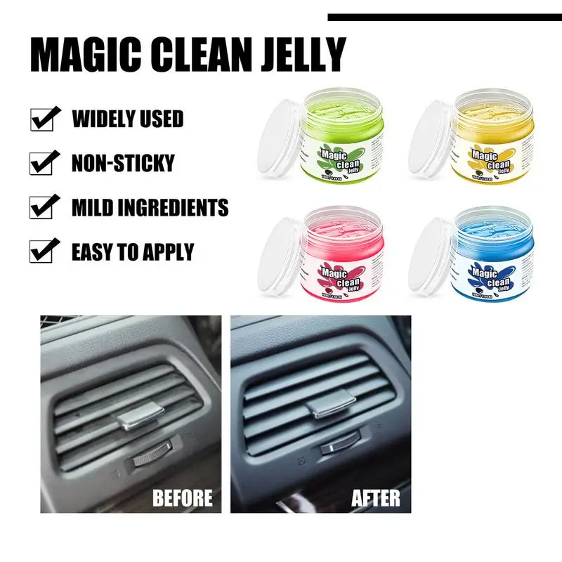 160g Car Crevice Cleaning Gel Multipurpose Rinse-Free Car Interior Detailing Putty Household Cleaning Supplies For Laptops Gear