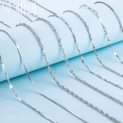 Doteffil-男性と女性のためのベースチェーンネックレス,100% 本物の925スターリングシルバー,結婚祝いのジュエリー
