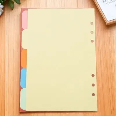 

Cabilock 5PCS A5 Planner Inserts for Teachers Men Paper Dividers Colored Tabs Permanent Marker Binder Label Sheets Loose Leaf