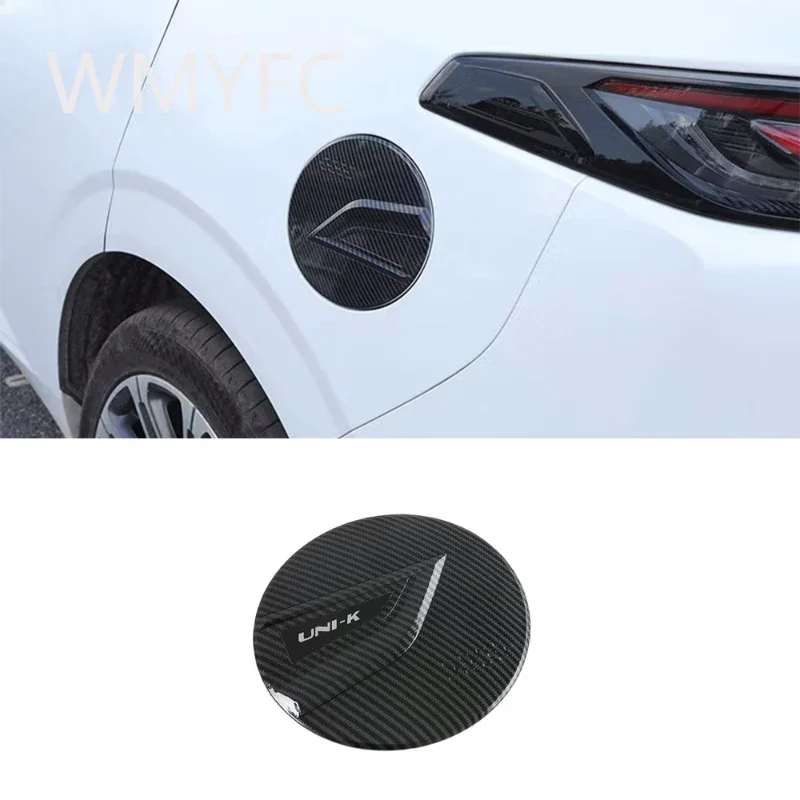 For Changan UNIK UNI-K Carbon Trim Accessories 2021 2022 2023 2024 Car Refueling Decor Cover Fuel Tank Cap Garnish Frame abs 1pc