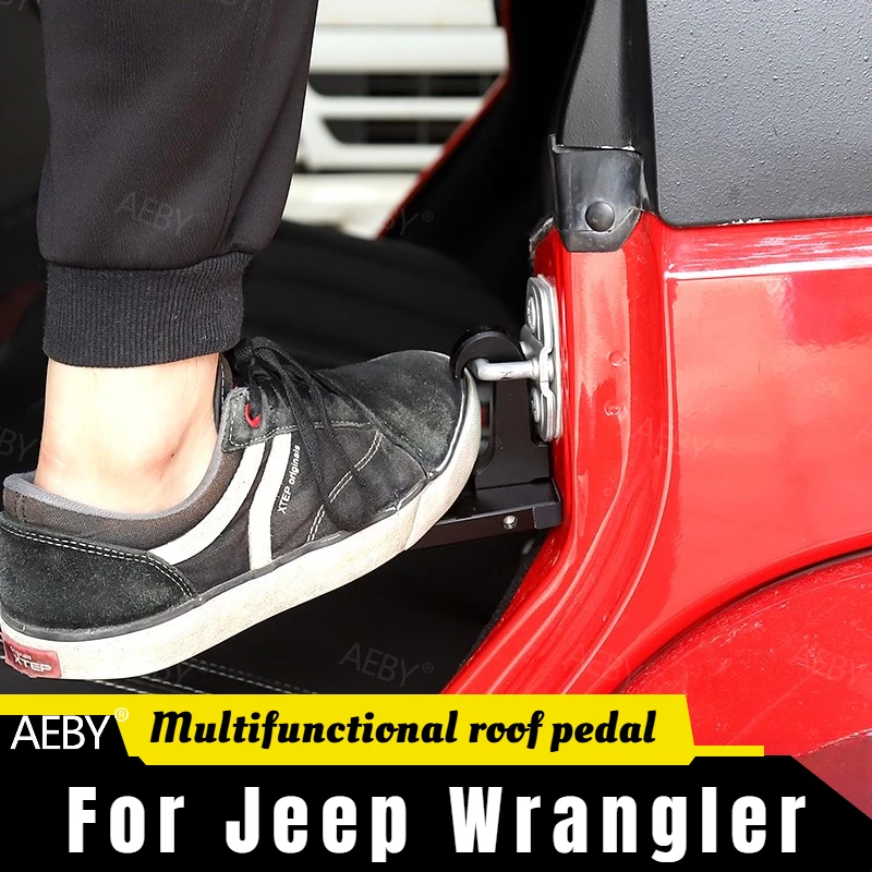 

For Jeep Wrangler 2018-2023 Car Doorstep Safety Hammer Folding Ladder,Folding door multifunctional stirrup,Car accessories