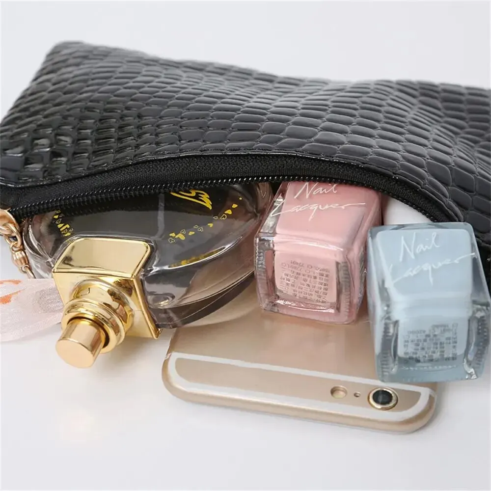 1Pcs Women\'s PU Leather Shoulder Bags Crocodile Pattern Clutch Fashion Crossbody Phone Small Coin Wallet Handbag Tote Bag