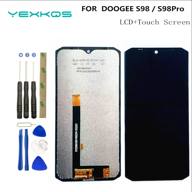 

100% Original 6.3 Inch LCD + Touch Screen Digitizer Display Module Repair Replacement Part For DOOGEE S98 S98 Pro S99 Cellphone