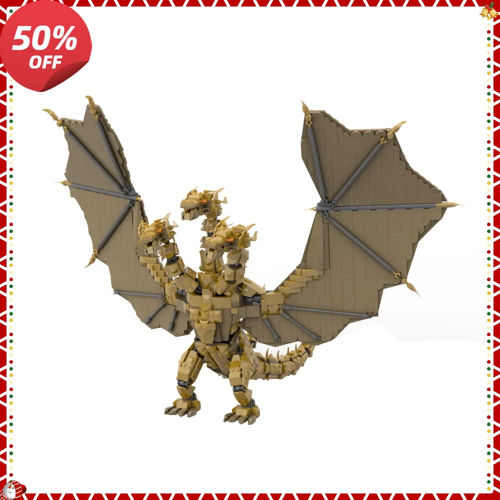 

MOC King Ghidorah Monster Building Blocks Model Monster Invasion Movie King Ghidorah Bricks Assembly Toys Kids Birthday Gifts