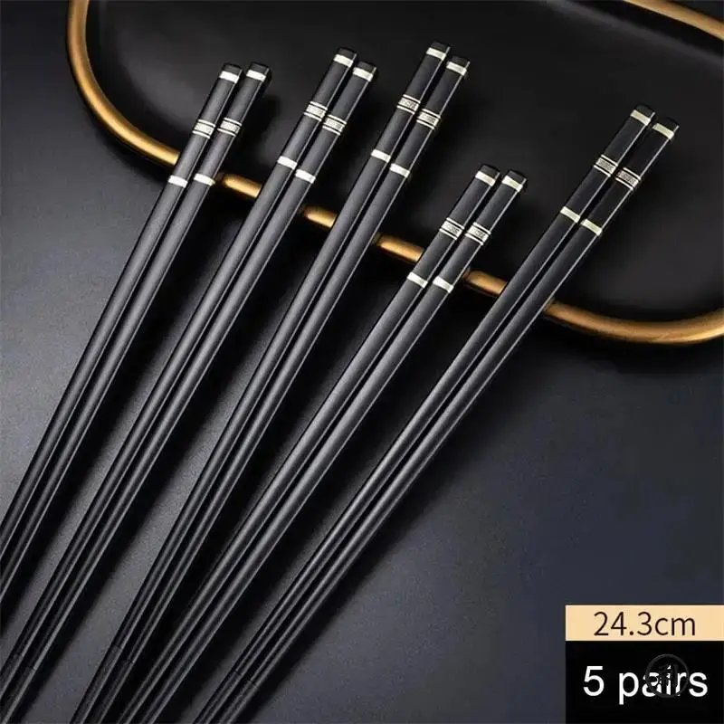 Sushi‑Ready: 5 Pack of Reusable Alloy Chopsticks – Only .30!