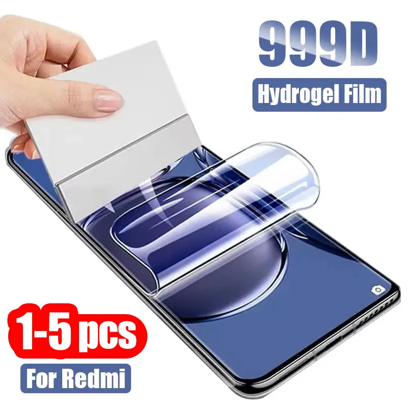 1-5 Stück Weiche Hydrogel-Folie Displayschutzfolie für Xiaomi Poco X8 Pro Max F7 X7 F8 X6 F6 M7 5G M8 X5 M6 F5 C75 C71 C65 Vollständige Abdeckung