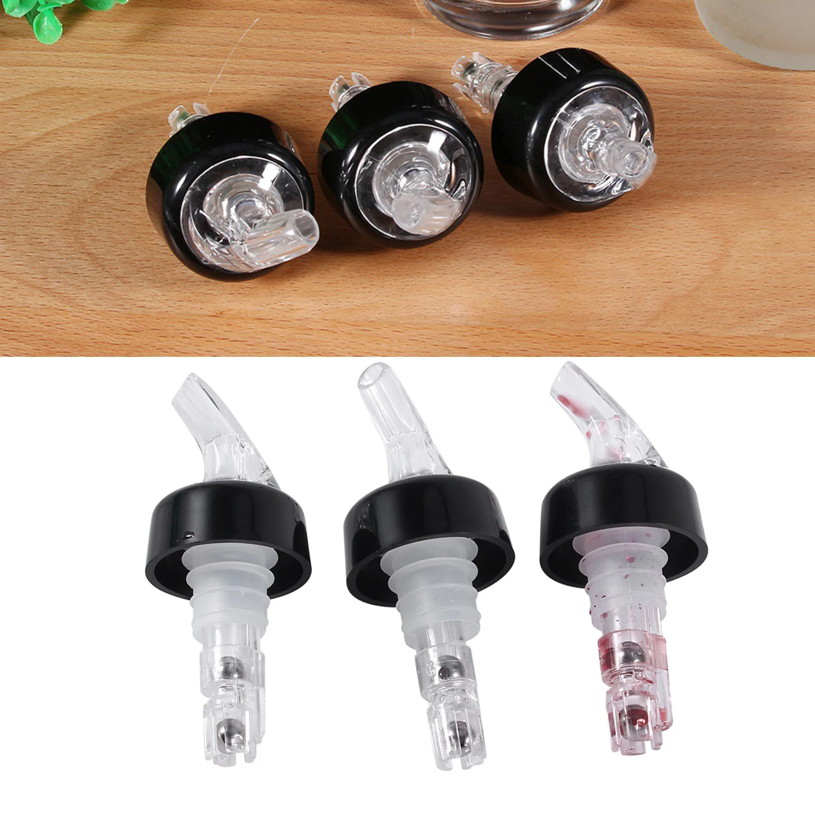 30ML Plastic Quantitative Wine Pourer Liquid Dispenser Measuring Oil Spout Wine Decanter Bottle Nozzle Stoppers