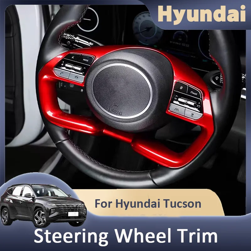 

For Hyundai Tucson Elantra Car Steering Wheel Trim Decorative Cover Frame Upgrade Styling Decoration Accessories Kit