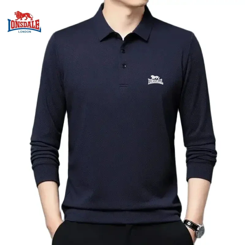 Spring and Autumn Men\'s High Quality Embroidered Long Sleeve Polo Shirt New Luxury Fashion Business Leisure Multi Functional Top