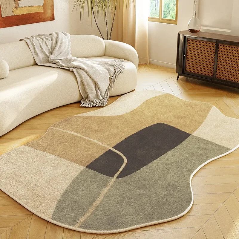 Irregular Living Room Carpet, Soft, Fluffy, Plush, Thicken Area Rugs, Bedside, Floor Mat, Modern Home Decoration, Bedroom