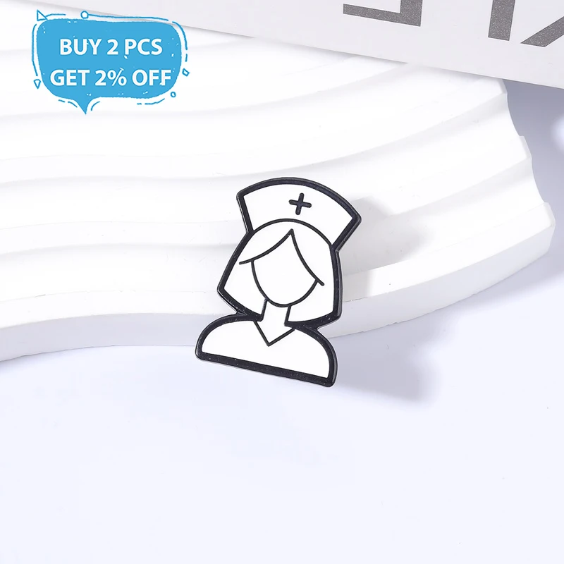 Nurse Icon Enamel Pins Occupational Souvenir Metal Brooches Fashion Lapel Badge Backpack Clothes Jewelry Gift for Friends
