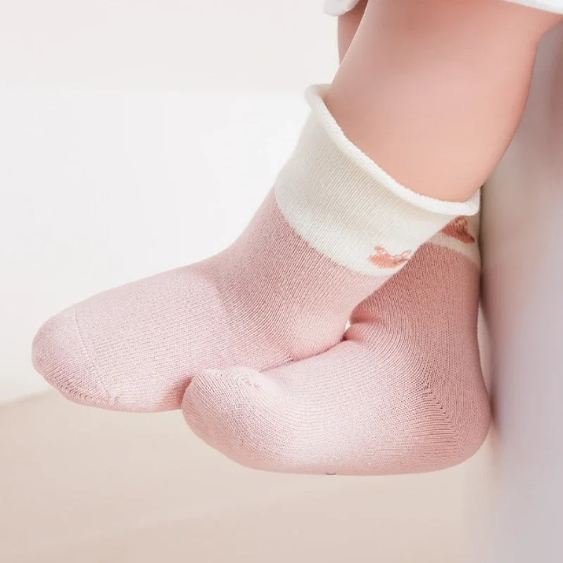 3 Pairs Spring Autumn Baby Toddler Long Socks Home Mid Calf Sock Kids Boy Girls Floor Sock Children School Middle Tube Stockings image 5