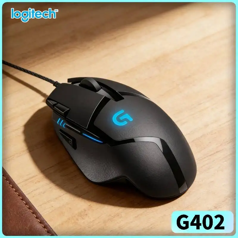 Logitech G402 Hyperion Fury Mouse 8 Programmable Buttons 4 DPI Modes Anti-Slip Design for PC Gaming Enthusiasts