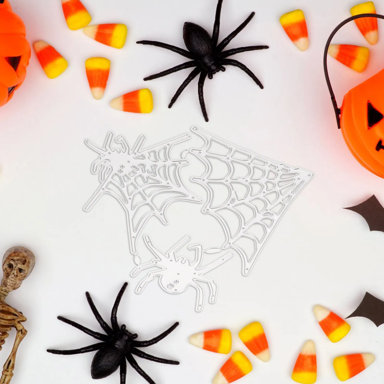 

Craft Cutting Die Spider Web Tool for DIY Embossing Card Making Stencils Metal Dies Reusable Cleanable Halloween Party Supplies