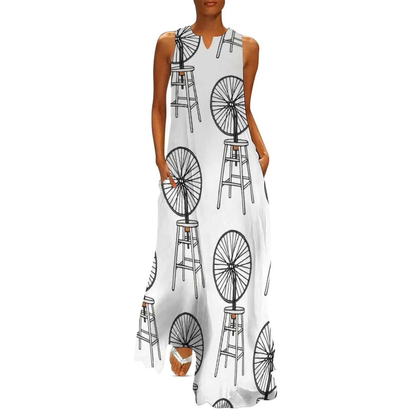 Bicycle Wheel Marcel Duchamp Long Dress long dress women dress party night