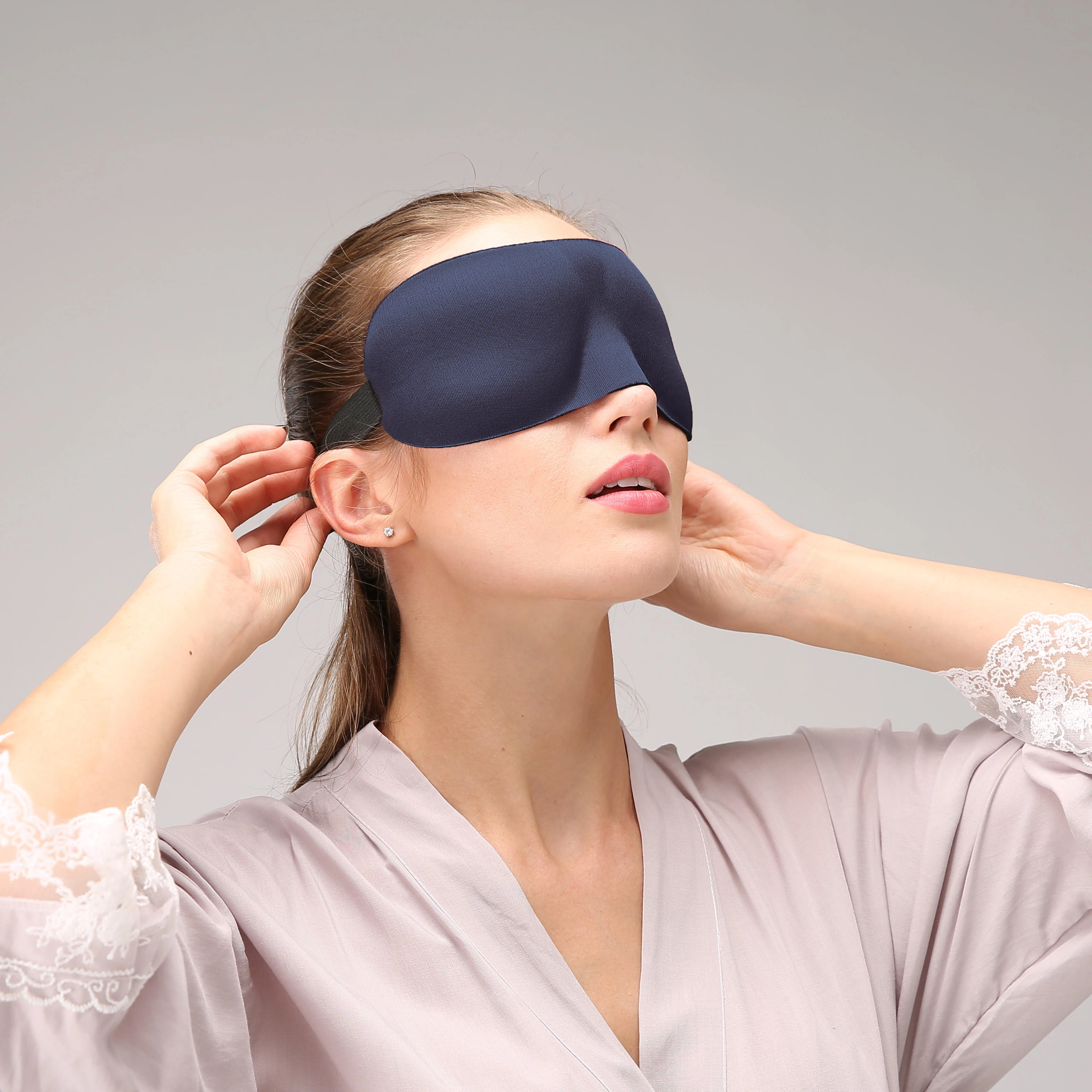 Breathable 3D Contour Sleep Eye Mask with Adjustable Shoulder Straps 100% Light-Blocking Ideal for Sleep and Parties