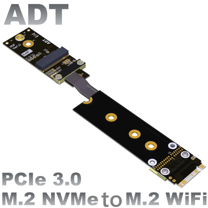 

M.2 Wifi extension adapter motherboard M.2 NVMe interface supports wireless network card Speed bandwidth: PCIe 3.0x1 gen3 8G/bps