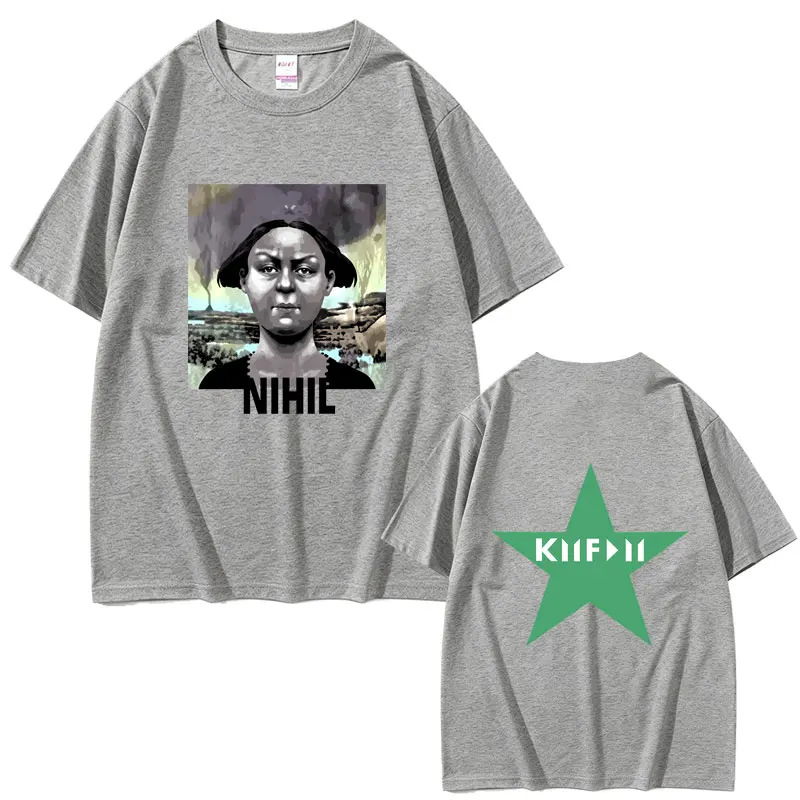 Rock Band Kmfdm Nihil Graphic T-shirt Men's Women's Vintage Gothic Punk Streetwear Unisex Fashion Casual Oversized T Shirts Tops