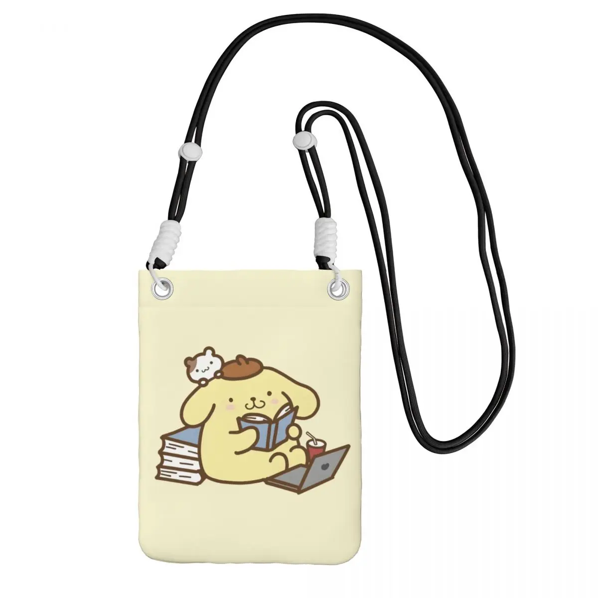 

Модная сумка для мобильного телефона с помпонами на заказ для мужчин и женщин, кавайная сумка через плечо, сумка через плечо для городских прогулок, съемный плечевой ремень