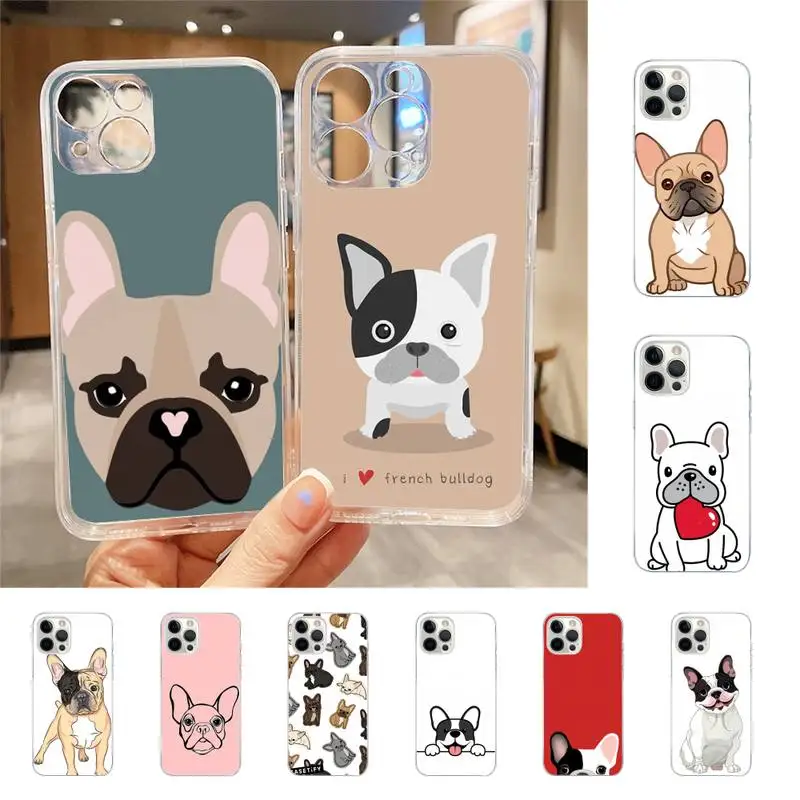 French Bulldog Cartoon Phone Case For Iphone 7 8 Plus X Xr Xs 11 12 13 Se2020 Mini Mobile Iphones 14 Pro Max Case