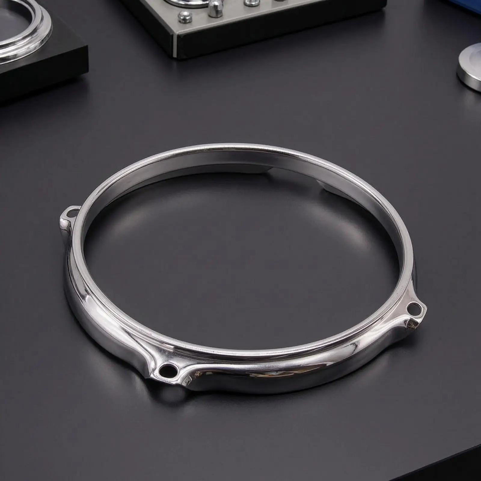 Drum Hoop 6 Inch Alloy 4 Hole Balanced Tension Drum Component Ring for Acoustic Drum Set