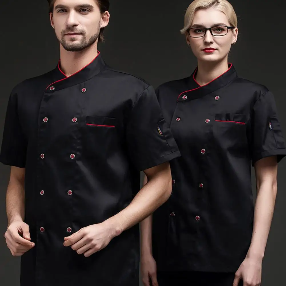 Uniforme de chef occidental d'hôtel à manches longues, veste de chef de cuisine, vêtements de travail de boulanger, manteau de chef unisexe