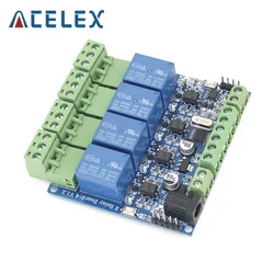 Modbus RTU 4 Way Relay Module DIY 4 Road Input 485 TTL Communication 4-Channel Input Relay Module