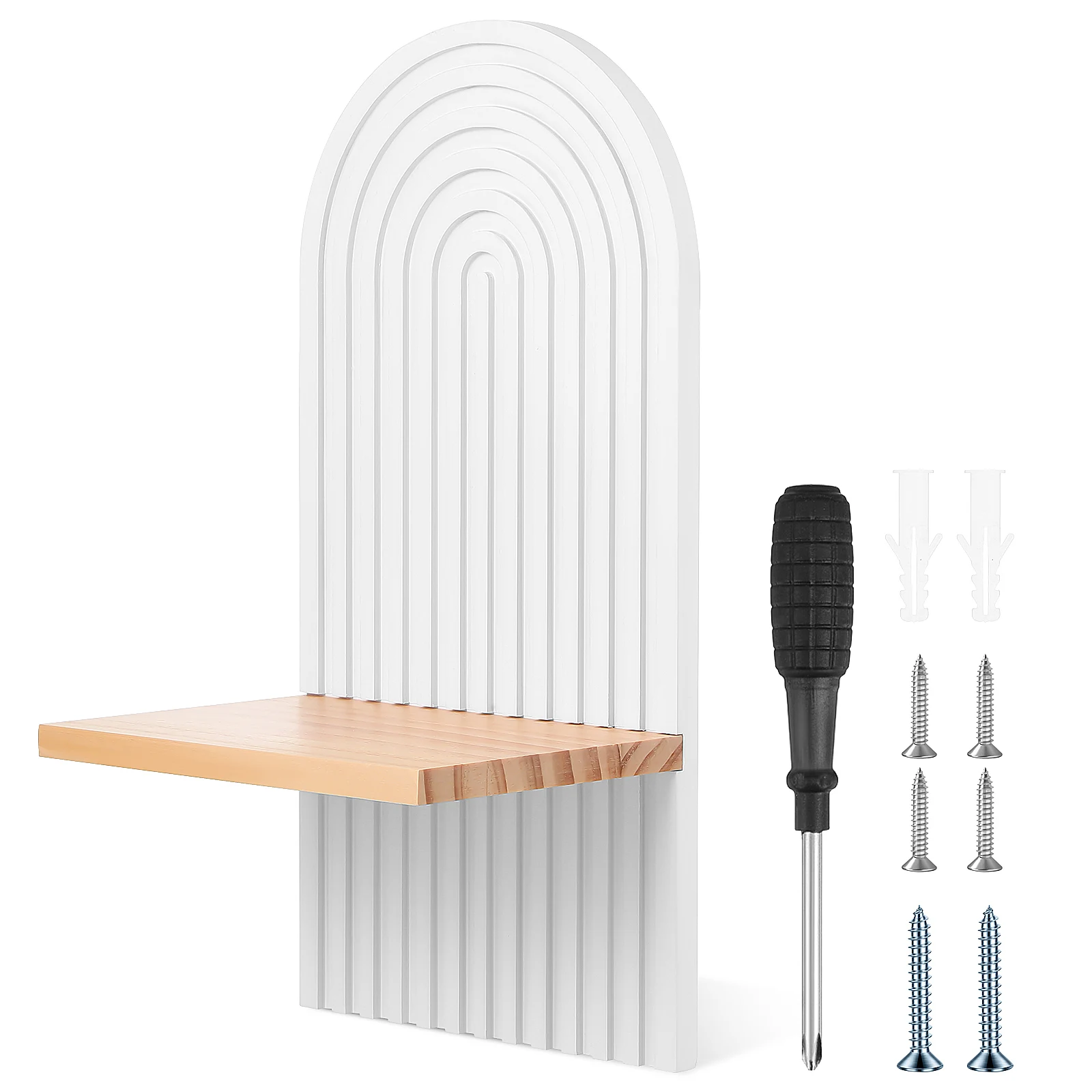 

Mounted Floating Shelf Holder Wood Decorative Storage Rack for Plants Home Decor Living Room Wall Tea Light Holder Wood