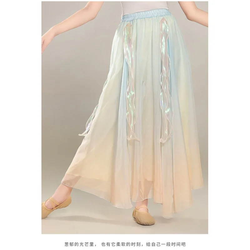 Trajes de dança clássica das crianças elegantes roupas de gaze estilo chinês trajes de dança meninas roupas de prática trajes de dança chinesa