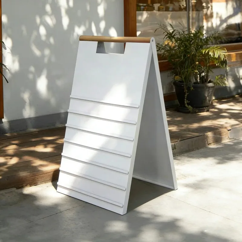 Outdoor A-shaped trapezoidal stretching billboard double-sided ad landing display stand