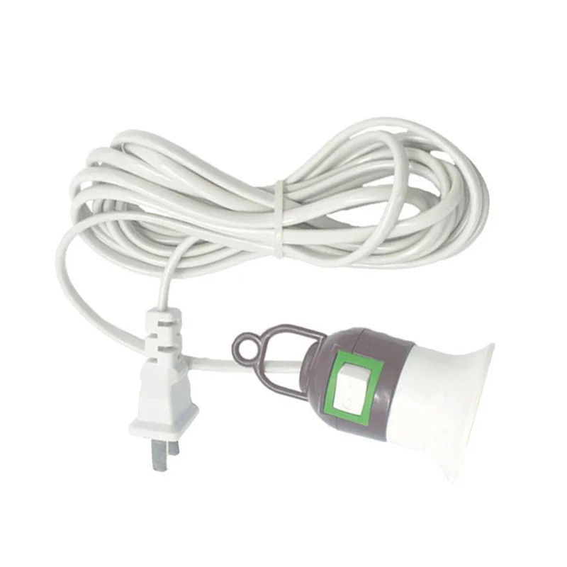 E27 Lamp Bases With Power Cord Independent Push Button Switch US Plug E27 Screw Interface Lamp Holder