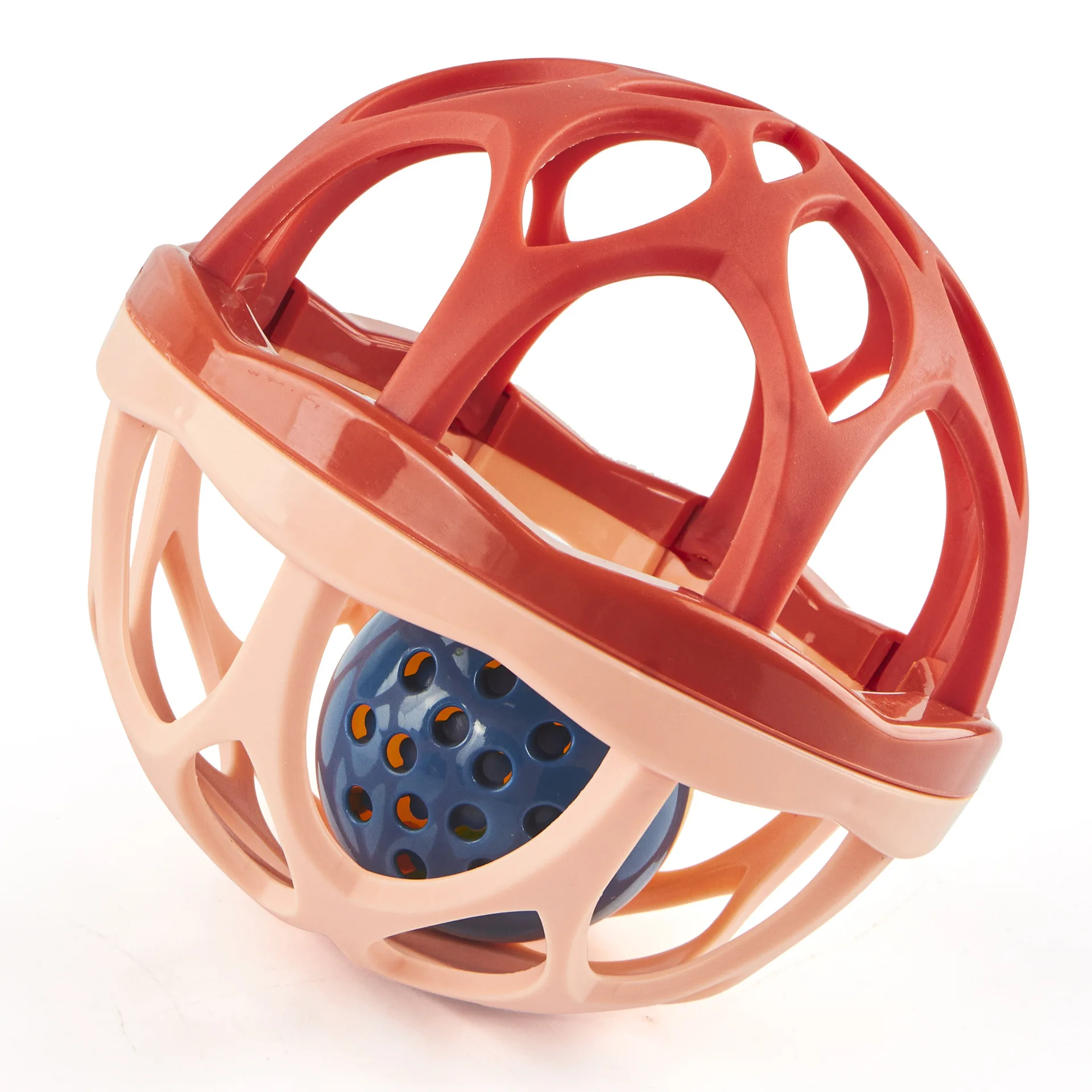 Cloche apaisante pour bébé de 0 à 3 ans, jouet en caoutchouc souple Double face, exercice de préhension éducatif pour bébé, hochet, balles de préhension à la main