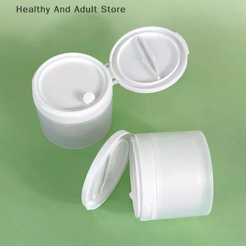50/120g Flip Cover With Spoon Or Tweezers Refillable Bottles Empty Pot Travel Face Cream Lotion Cosmetic Cotton Makeup Jar