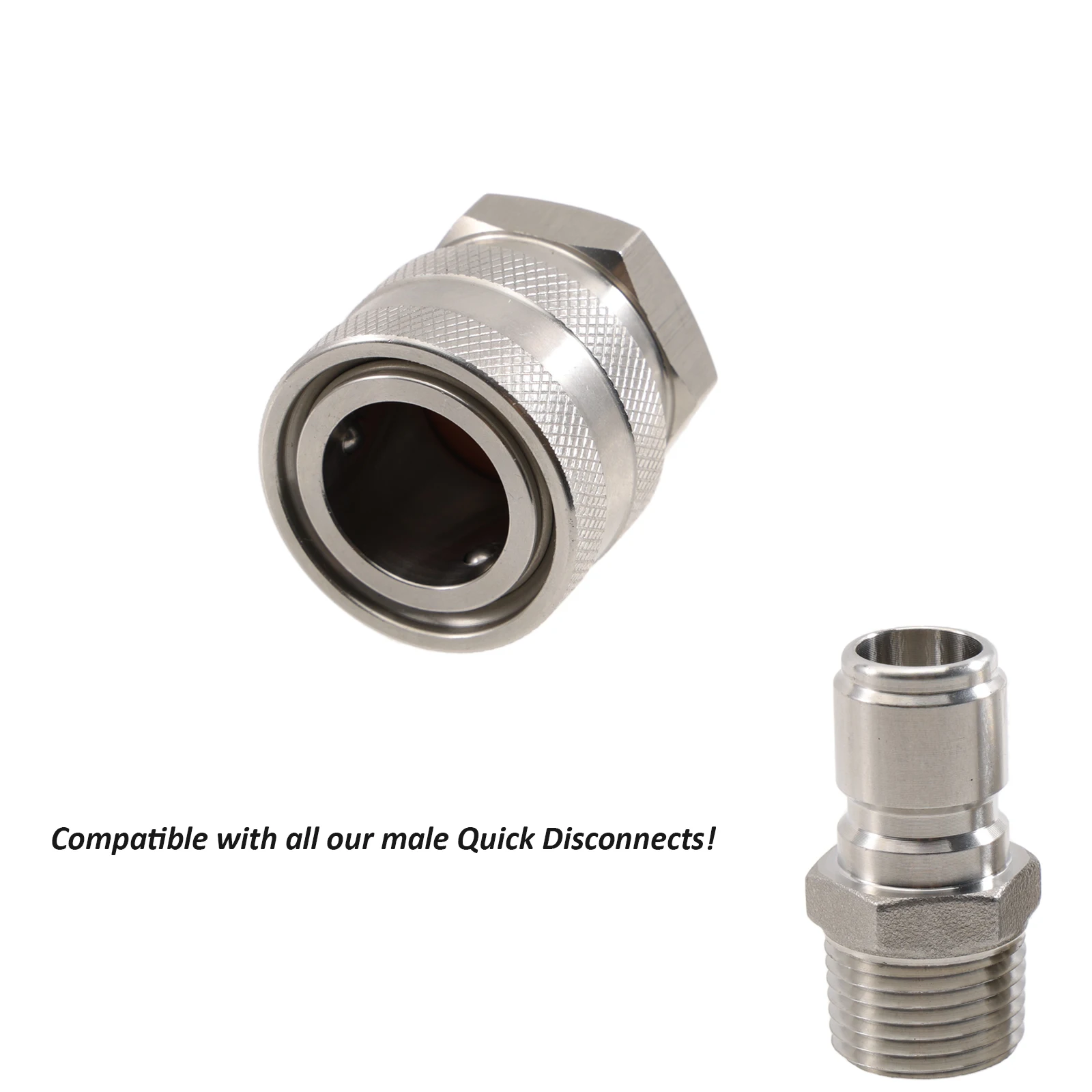 Female Quick Disconnect Cap Homebrew Beer Quick Disconnect 304 Stainless Steel Ball Lock Style
