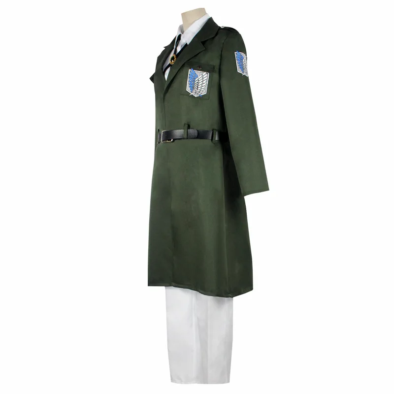 Eren Levi Cosplay Anime Season 4 Scout Regiment Eren Jager Armin Arlert Navy Green Jacket Halloween Costumes for Women Men