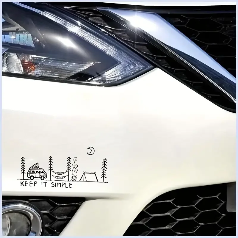 Keep It Simple - Camping Car Sticker Vinyl Decal Bumper