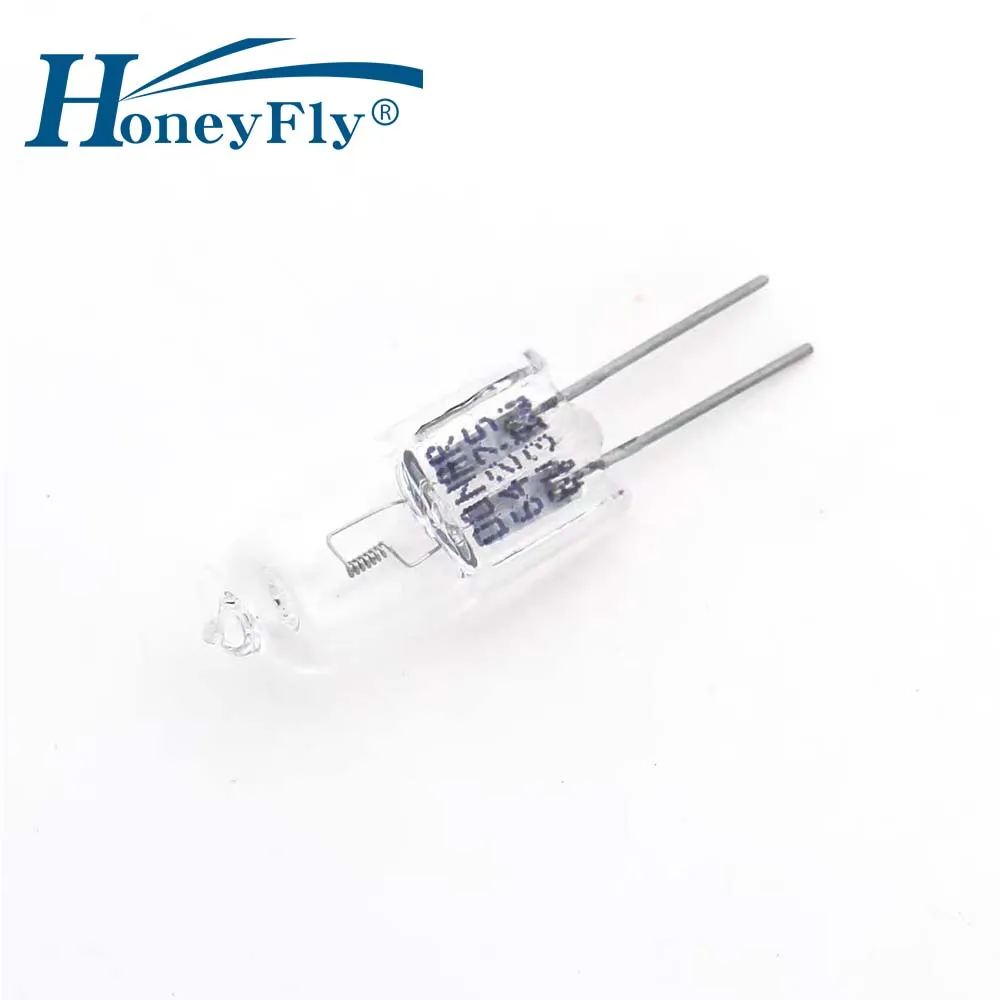 HoneyFly Microscope Halogen Lamp 6V 35W G4 Warm White Clear Optical Instrument Lighting Bulb for 64275 Leica DM IL Microscope
