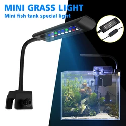 Fish Tank Clip-on Lamp Four Color Aquarium LED Light Full Spectrum Waterproof Lamp Aquarium Plants Grow Lights Decoration Lamps