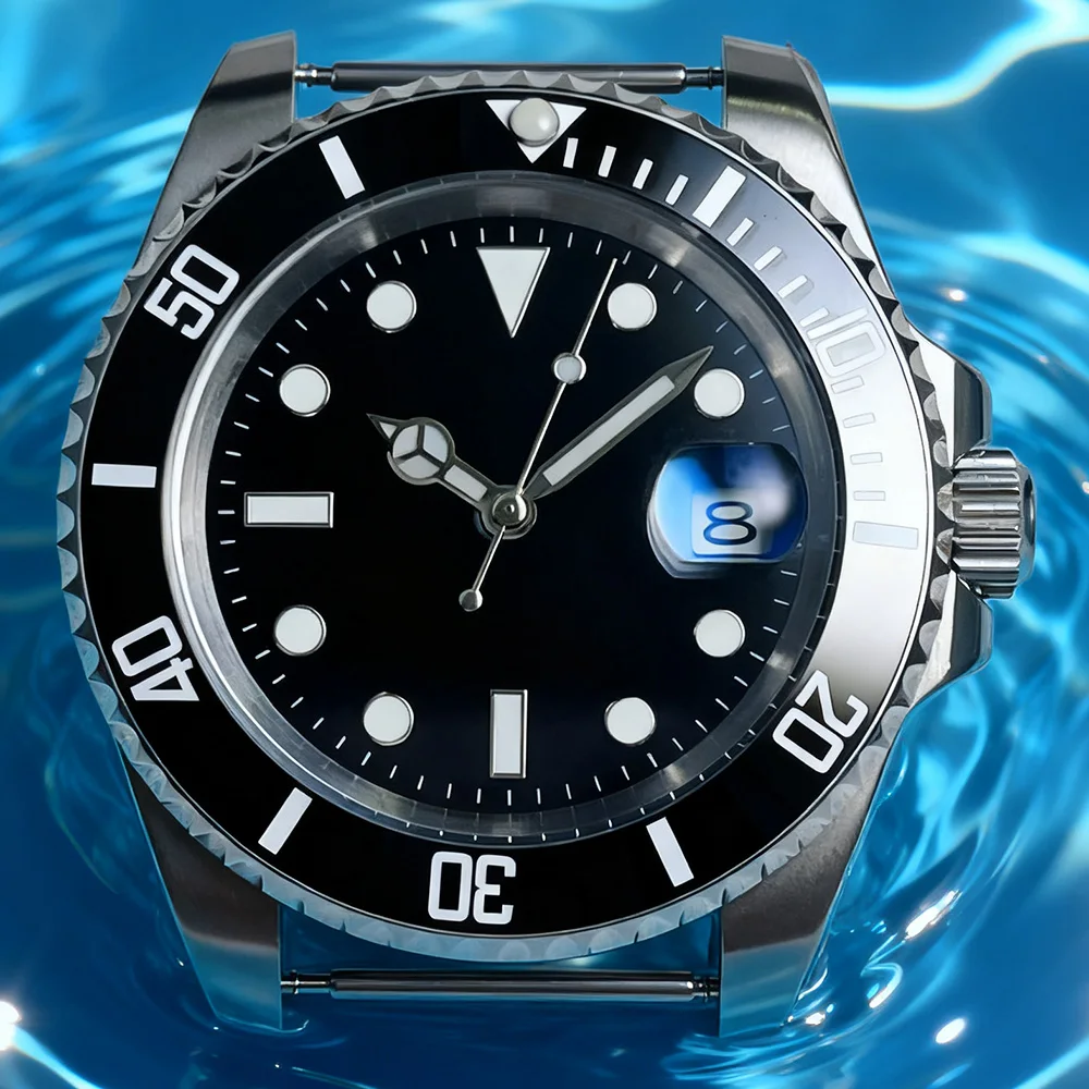 Men's 8215/st1612 Movement Automatic Mechanical Watch, Ceramic Frame Automatic Watch, Sapphire Glass Waterproof Men's Watch