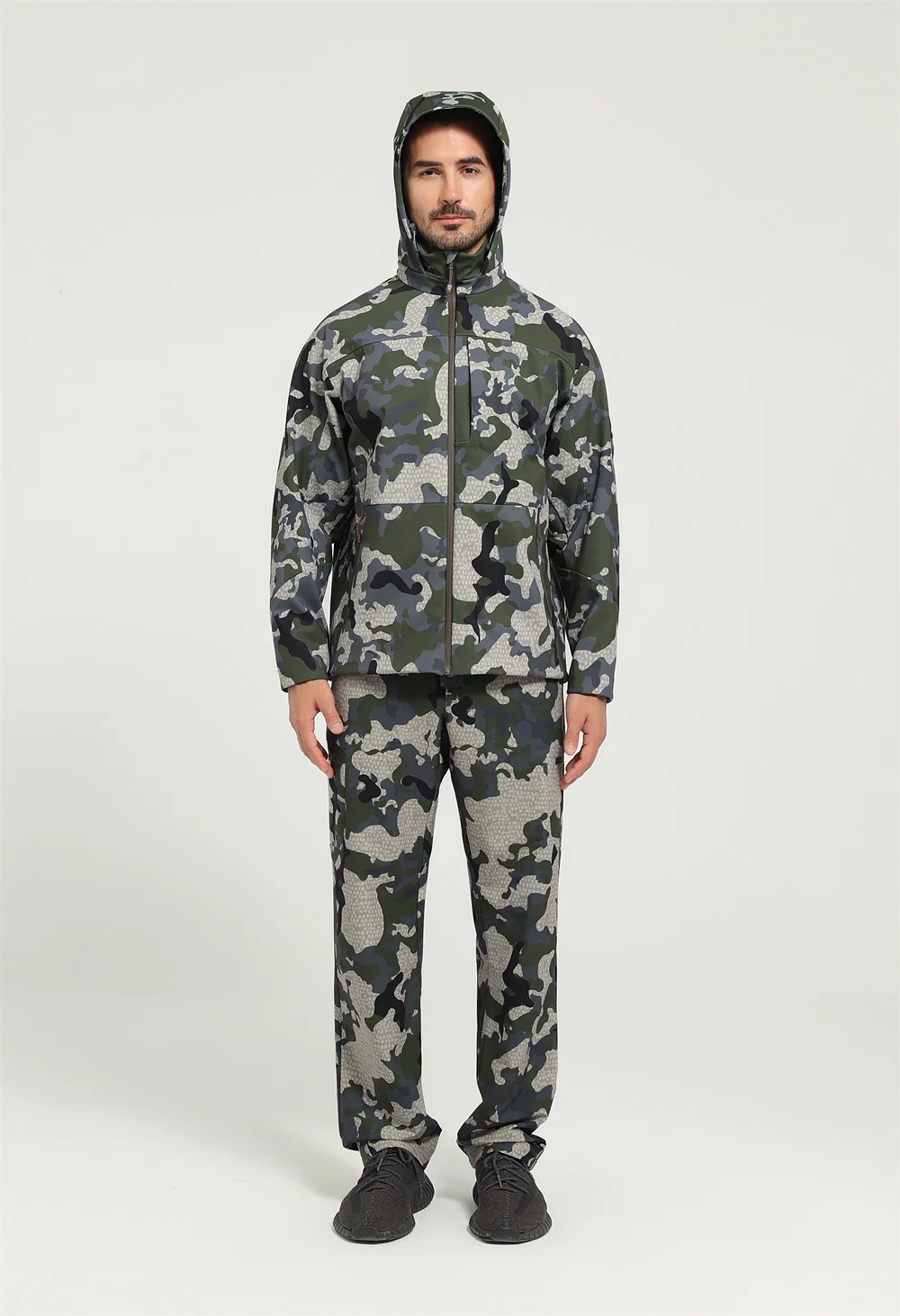 Herren Jetstream 3-in-1-Fleece-Jagdjacke, winddicht, wasserdicht, leicht, durchlässig, funktionelle Oberbekleidung – Detail 5