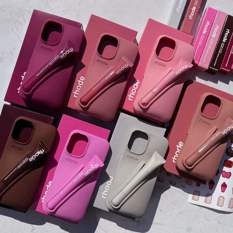 حافظة هاتف Rhode Autumn Limited Edition لهاتف iPhone 17 16 15 14 13 12 11 Pro Max Plus 16E صندوق أحمر الشفاه الهوائي مع ملمع الشفاه #2