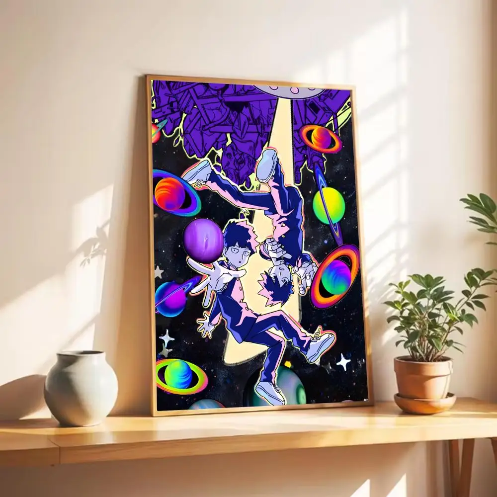 أنيمي موب النفسي 100 ملصق جدار الفن طباعة ملصق ديكور جدارية ديكور المنزل هدية غير المؤطرة