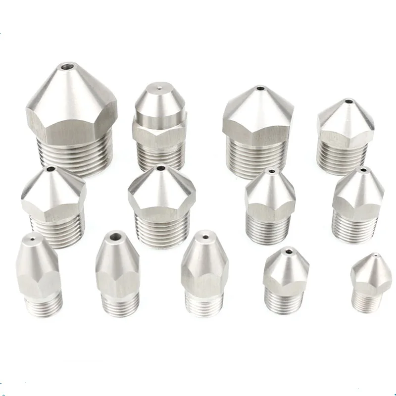 10pcs  Straight Line Spray Nozzle Stainless Steel High Pressure Washing Sprinkler for Industrial Use