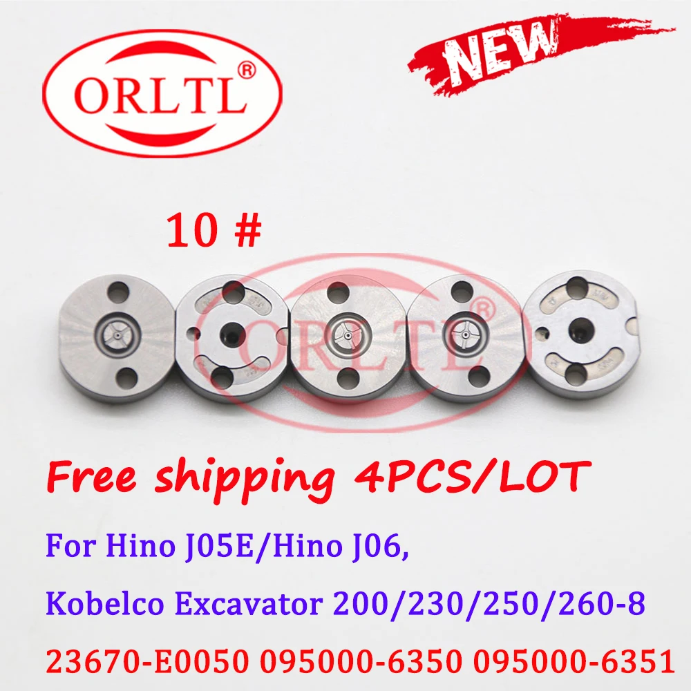 

4PCS 23670-E0050 095000-6350 Valve Orifice Plate Diesel Injector 095000-6351 095000-6352 095000-6353 for Hino J05E/Hino J06